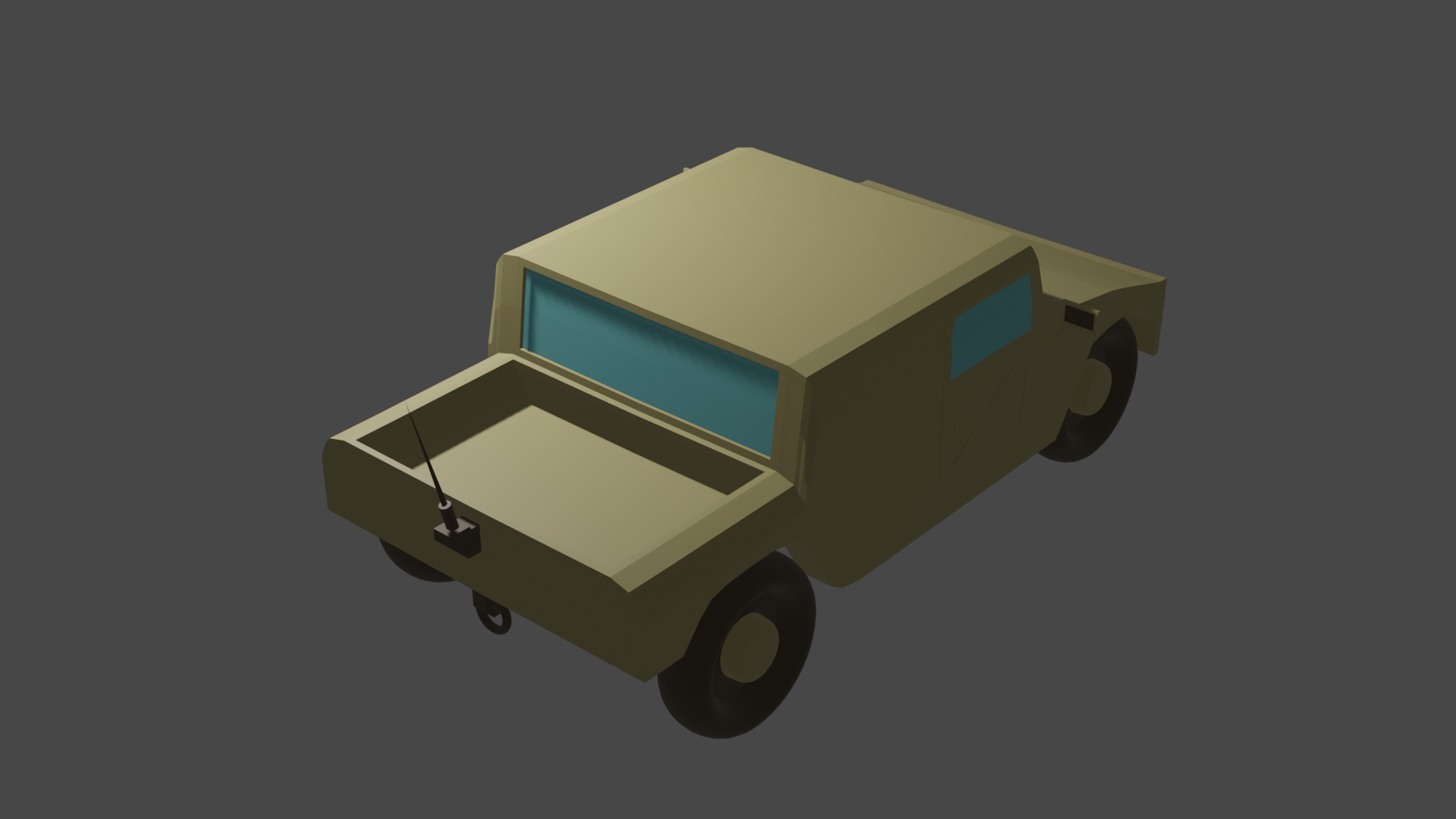 low poly jeep preview image 2